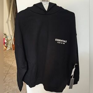 Essentials Fear Of God Black Hoodies FW24